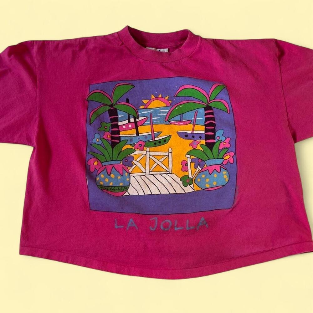 Vintage Pink La Jolla Cropped T-Shirt